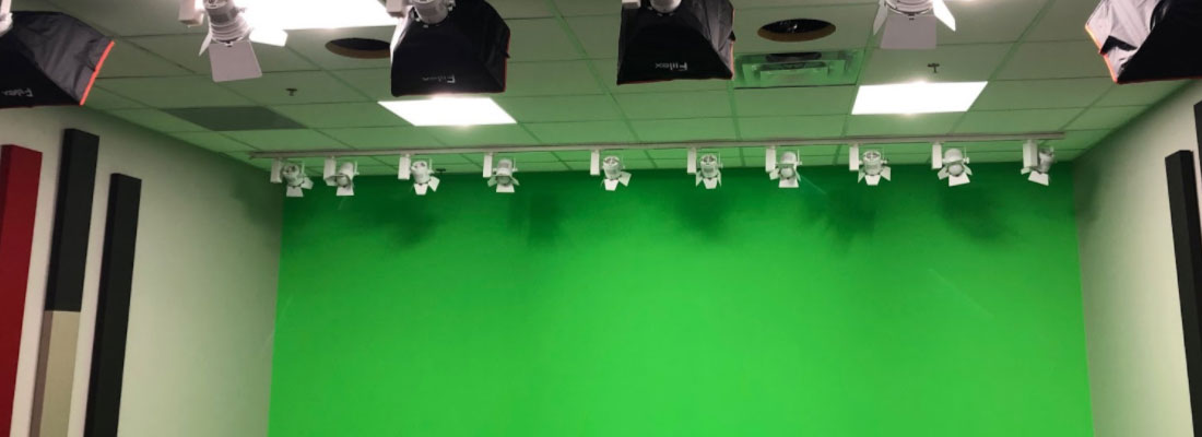 Cielux Track Lighting for Green Screen Studio