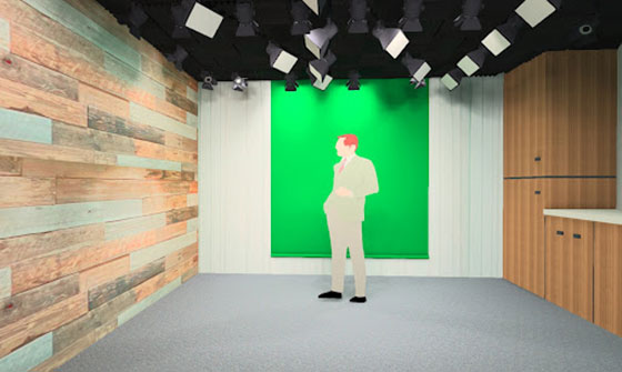 Cielux Track Lighting social media studio rendering before and after image